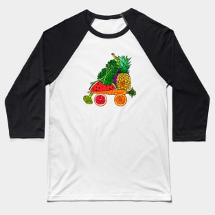 Plant Based Fruity Veggie Roller Skate Baseball T-Shirt